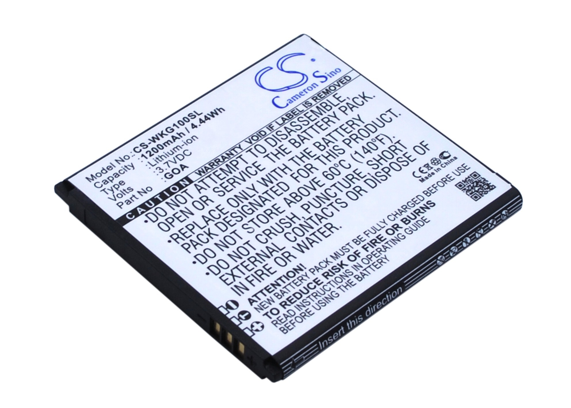Batteri til SmartPhone, mobil til WIKO GOA, Sunny, 9662 osv.