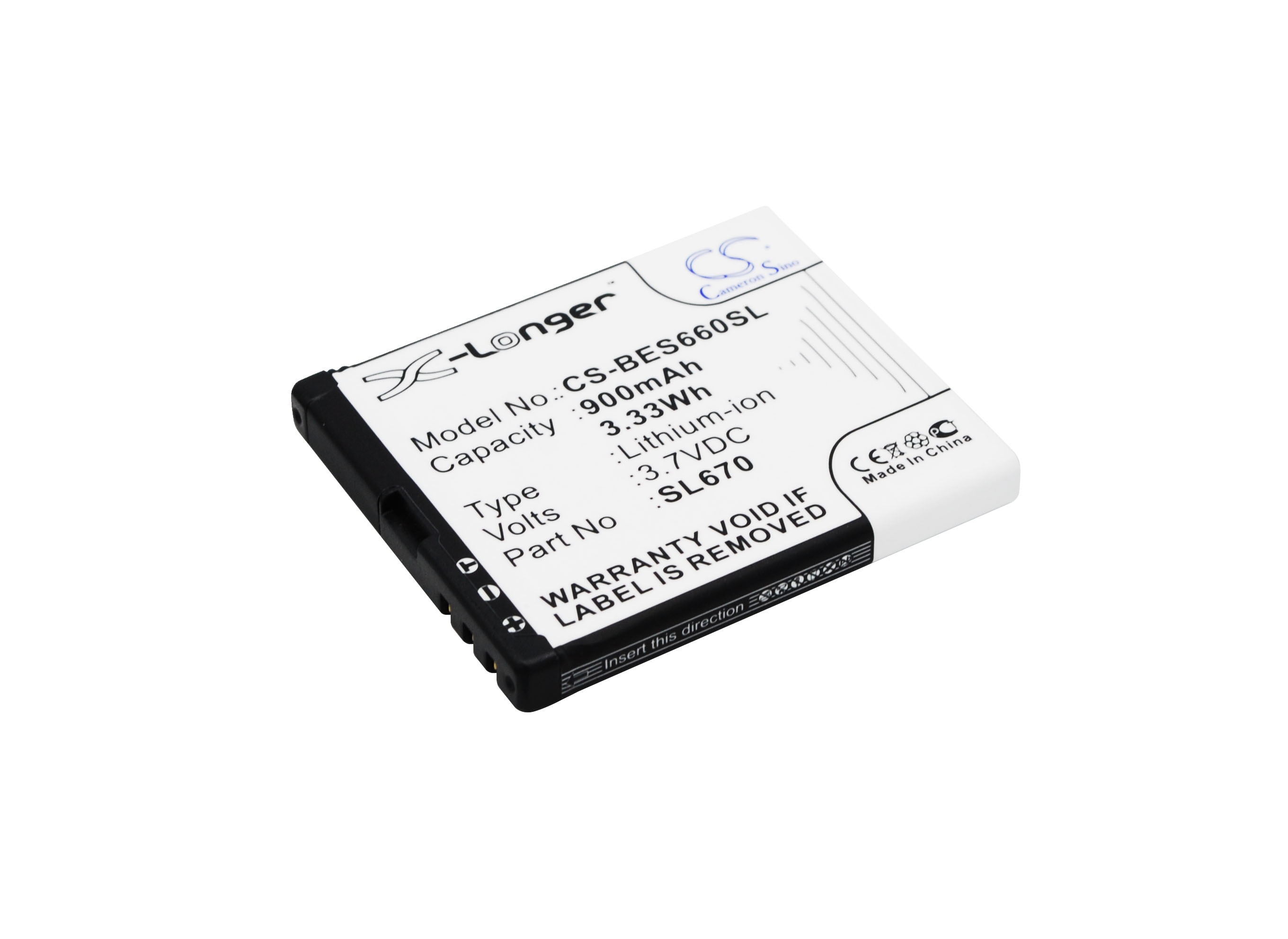 Batteri til SmartPhone, mobil til Bea-phone SL660, SL652A, SL652AF osv.