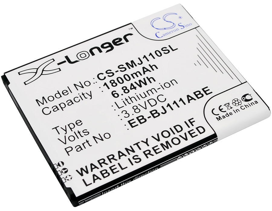 Batteri til SmartPhone, Mobil til Samsung Galaxy J1 Ace VE Duos, SM-J111M/DS og andre.