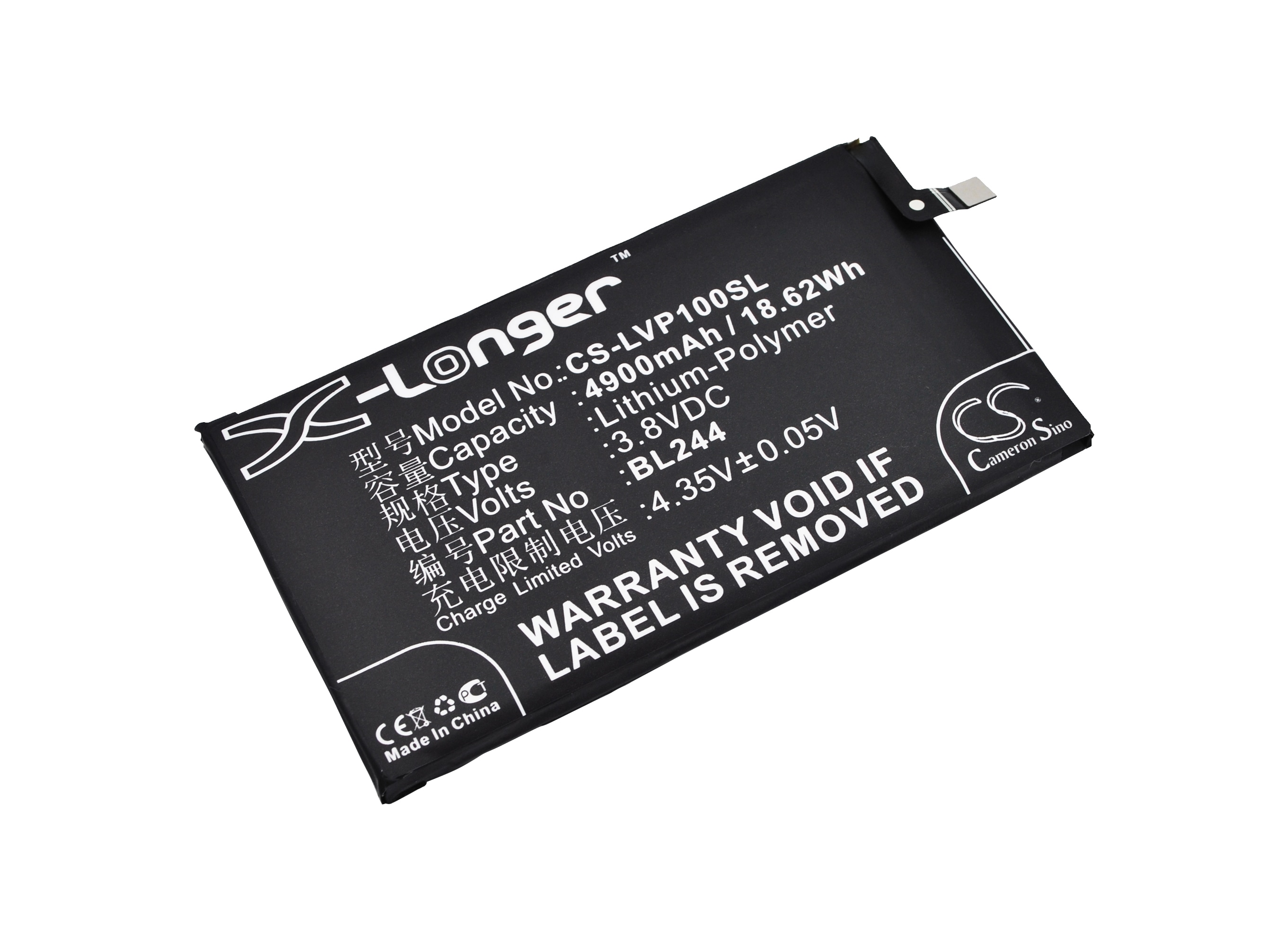 Batteri til SmartPhone, Mobil til Lenovo Vibe P1, P1 Turbo, P1c58 og andre.