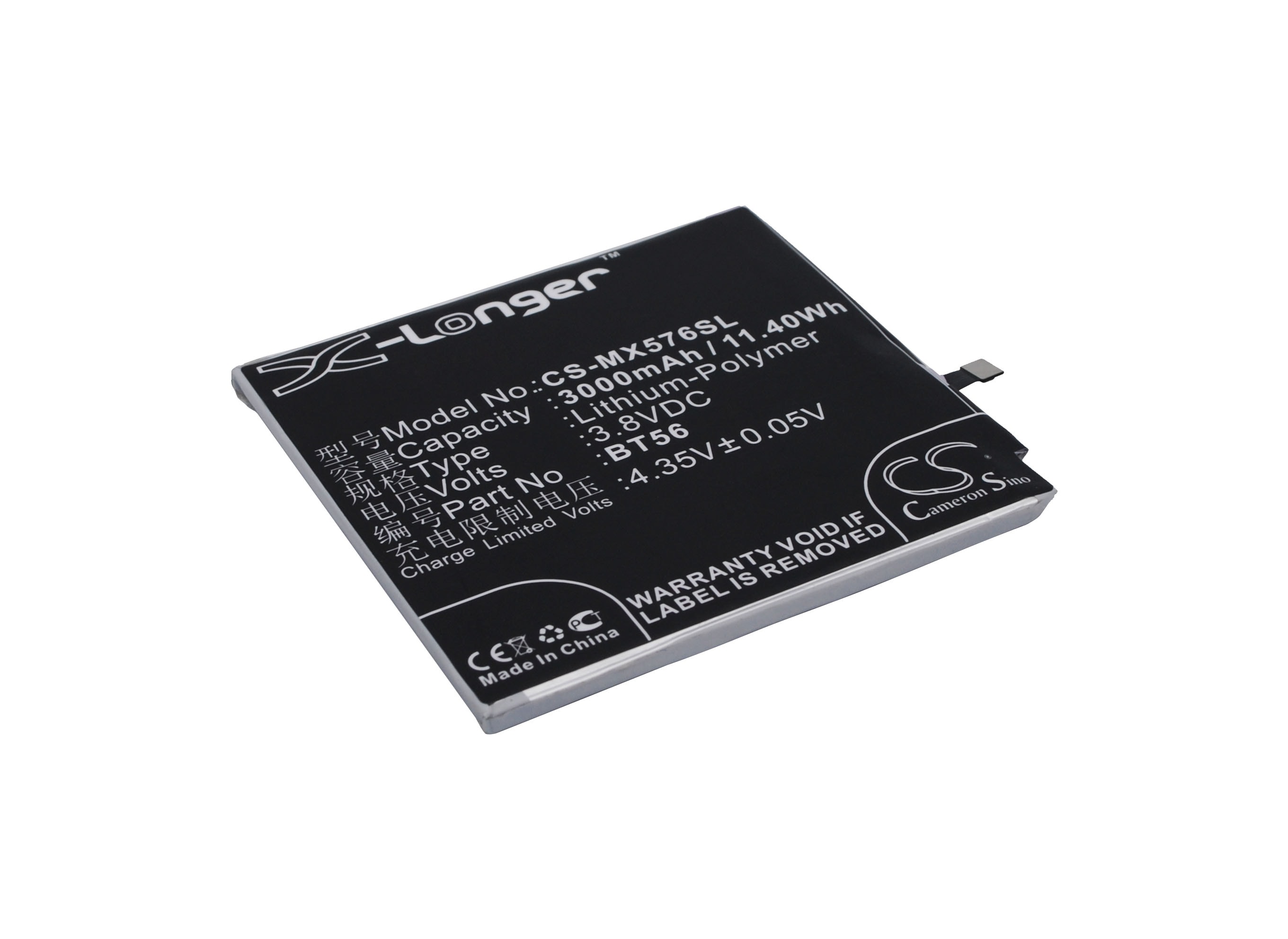 Batteri til SmartPhone, mobil til MeiZu MX5 Pro, NIUX, M576 osv.