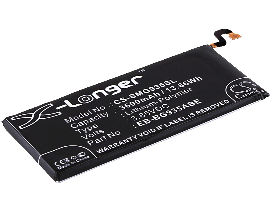 Batteri til SmartPhone, Mobil til Samsung Galaxy S7 Edge, SM-G935A, SM-G935F og andre.