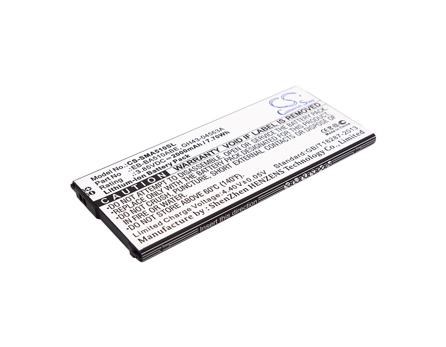 Batteri til SmartPhone, Mobil til Samsung Galaxy A5 2016 Duos, SM-A510Y/DS, SM-A510F og andre.