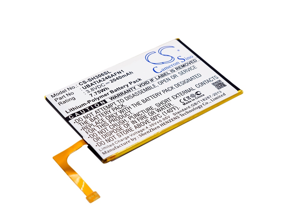 Batteri til SmartPhone, Mobil til Sharp Aquos Crystal, 306SH, SH825Wi