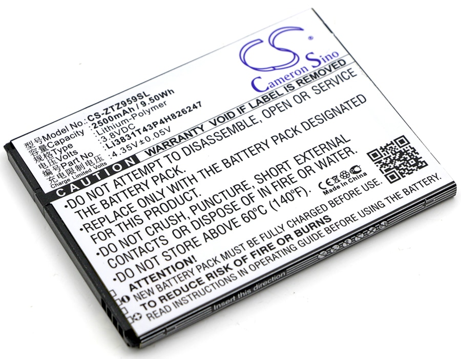Batteri til SmartPhone, Mobil til ZTE GRAND X 3, Grand X 3 LTE, Z959 og andre.