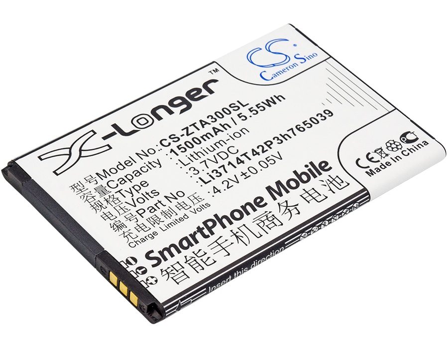 Batteri til SmartPhone, Mobil til ZTE Blade A3, Blade A5, T220 og andre.