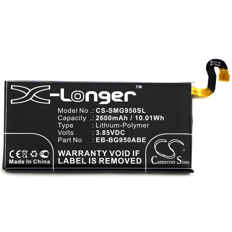Batteri til SmartPhone, Mobil til Samsung Galaxy S8, SM-G950U1, SM-G950F og andre.