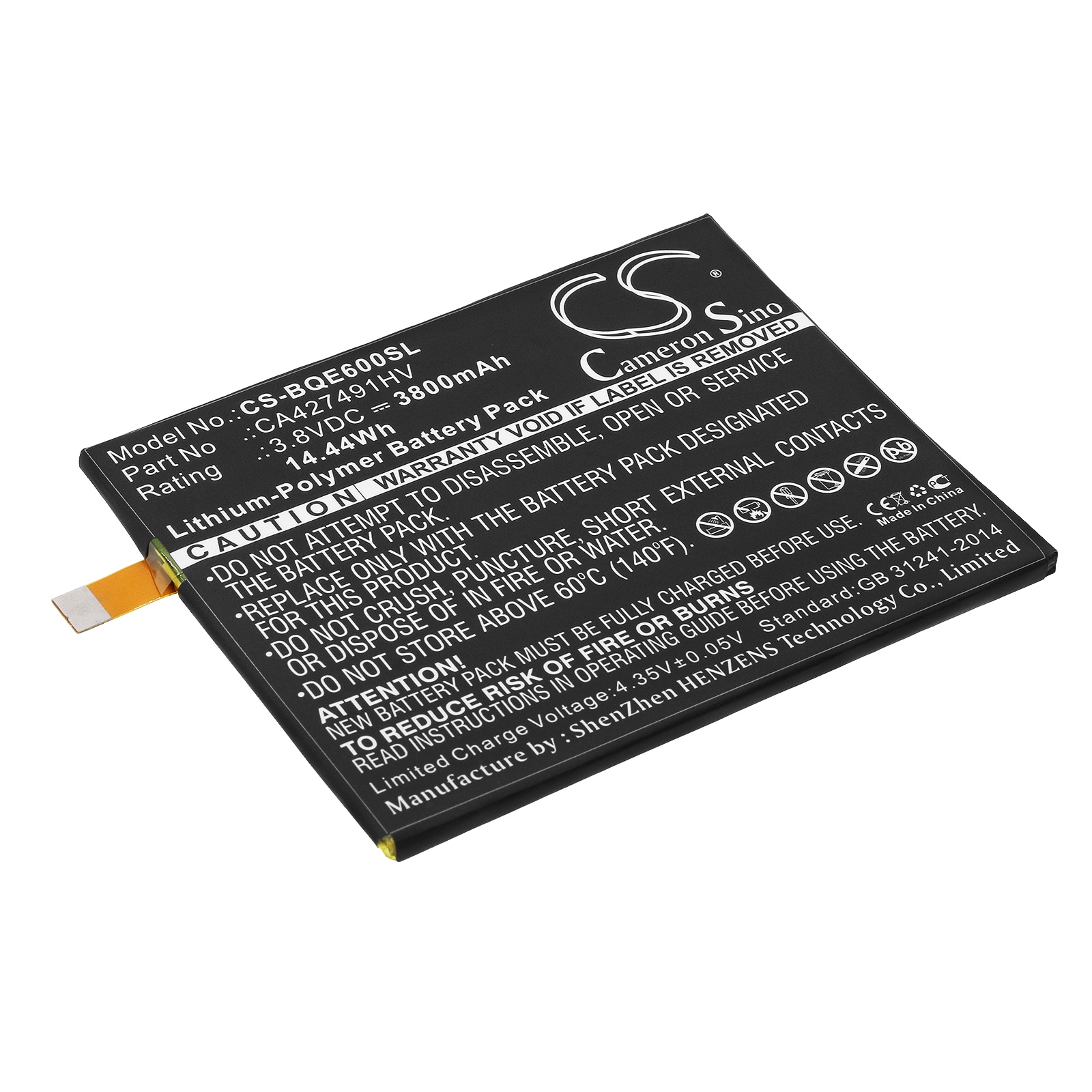 Batteri til SmartPhone, Mobil til BQ Aquaris E6
