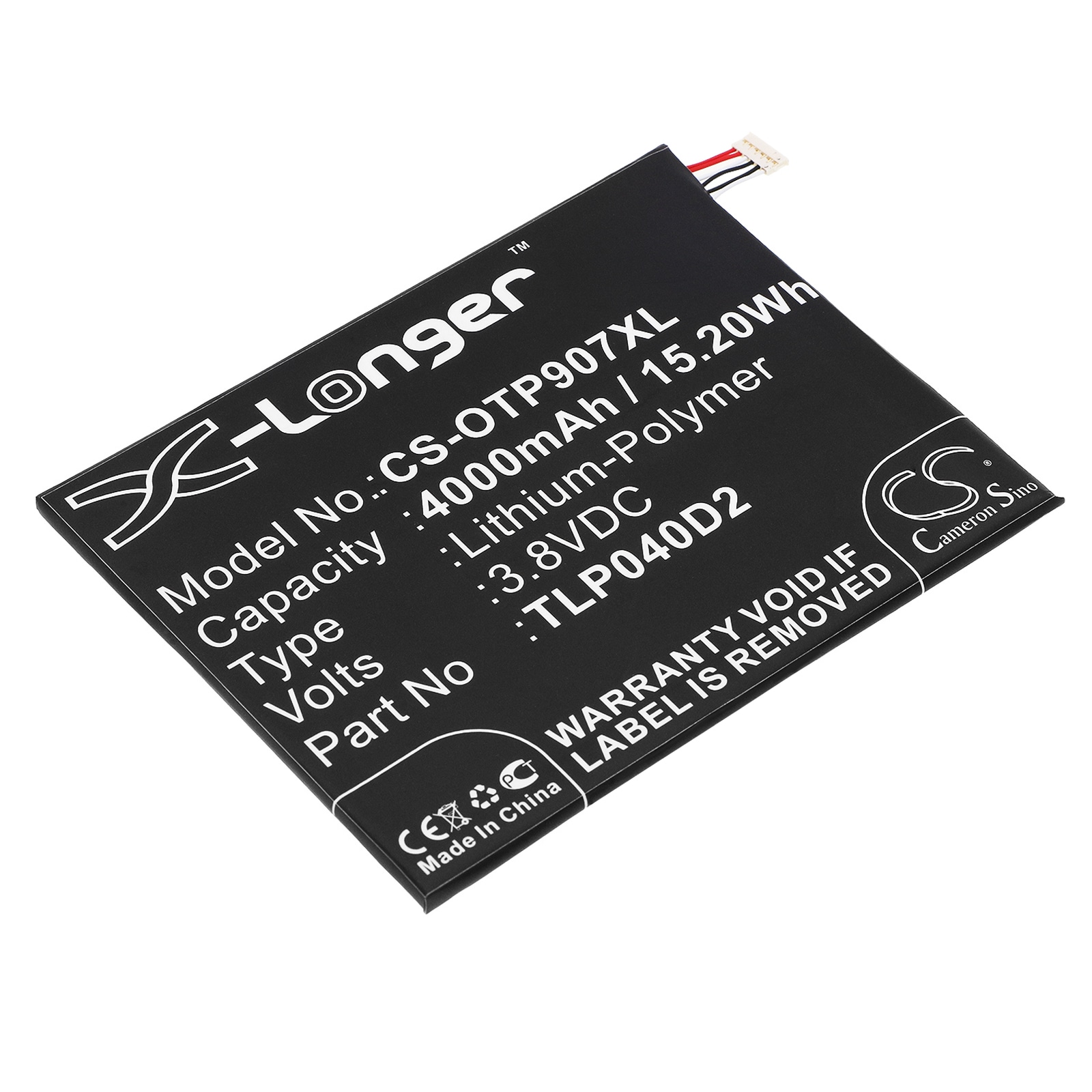 Batteri til SmartPhone, Mobil til Alcatel One Touch Pixi 3 7, 9007T, OT-9007