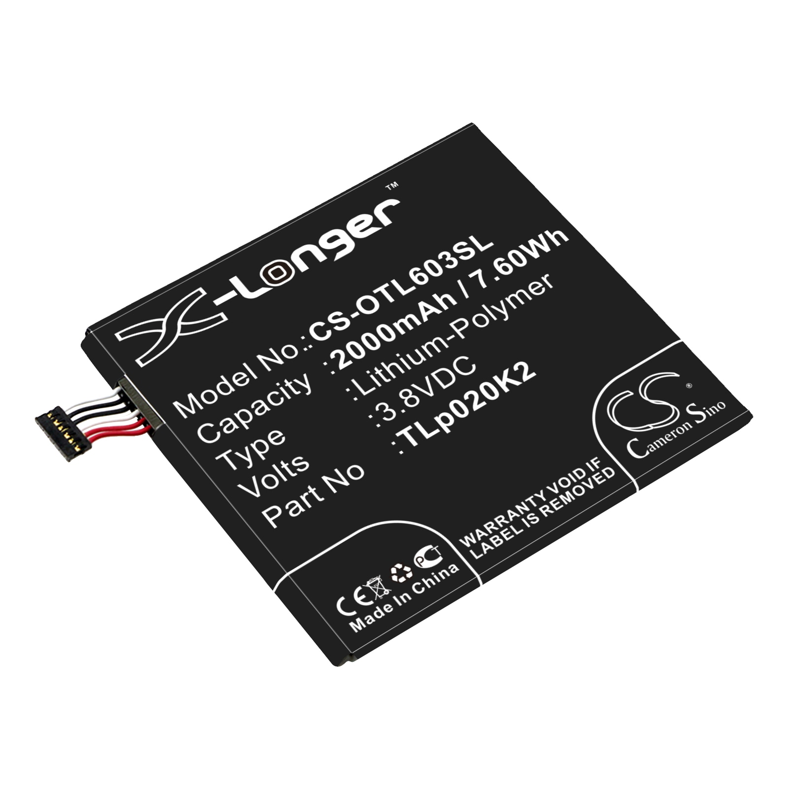 Batteri til SmartPhone, Mobil til Alcatel One Touch Idol 3 4.7, OT-6039, OT-6039S og andre.