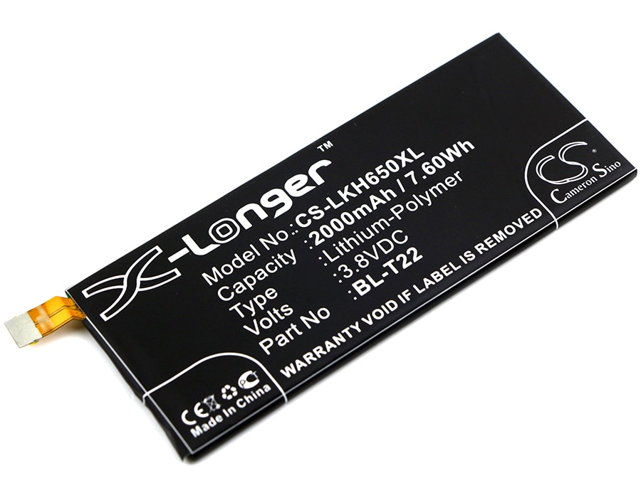 Batteri til SmartPhone, Mobil til LG H650, H650AR, H650K og andre.