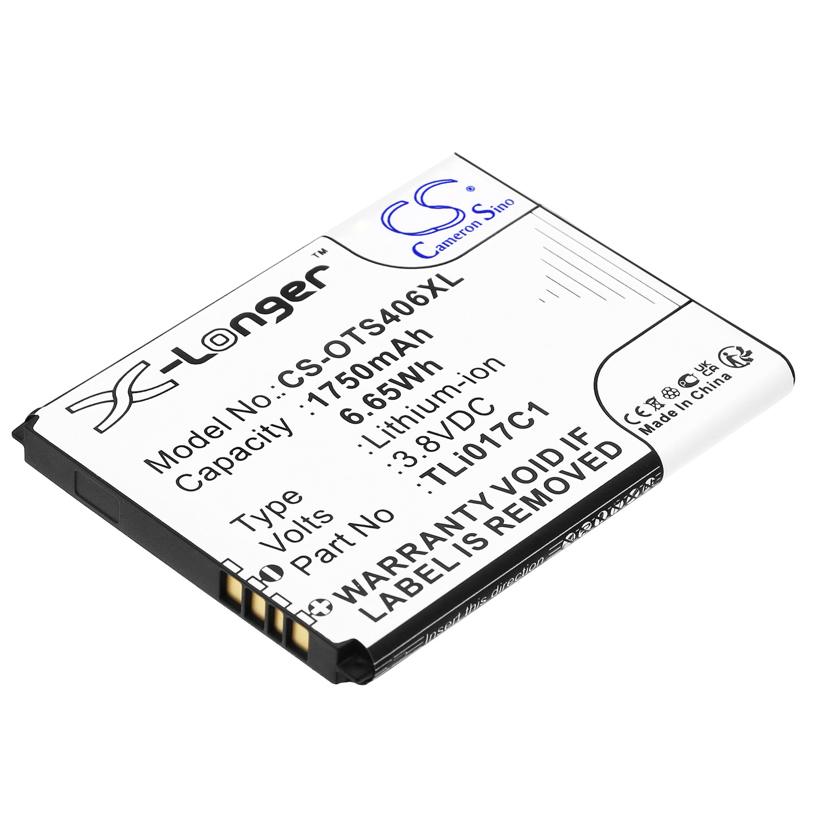 Batteri til SmartPhone, Mobil til Alcatel One Touch Streak, OT-4060, OT-4060A og andre.