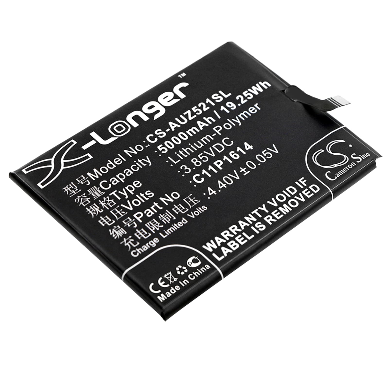 Batteri til SmartPhone, Mobil til Asus ZenFone 3s Max, ZC521TL og andre.