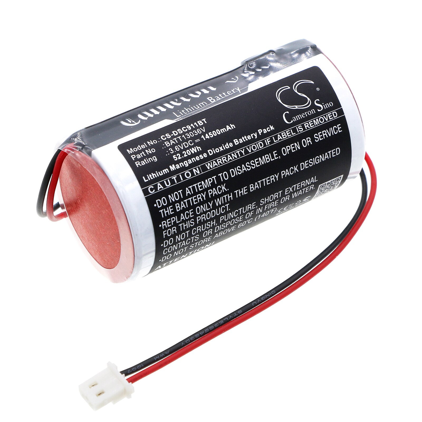 Batteri til alarmsystem til DSC PowerG PG9911 Sirene, PowerG PG9911, PGX901 osv.