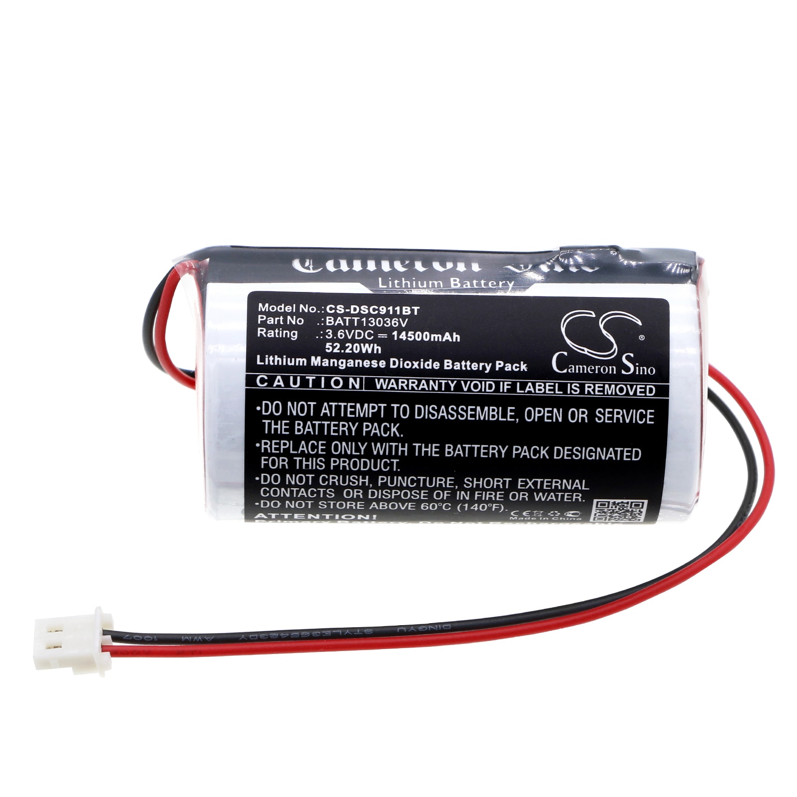 Batteri til alarmsystem til DSC PowerG PG9911 Sirene, PowerG PG9911, PGX901 osv.