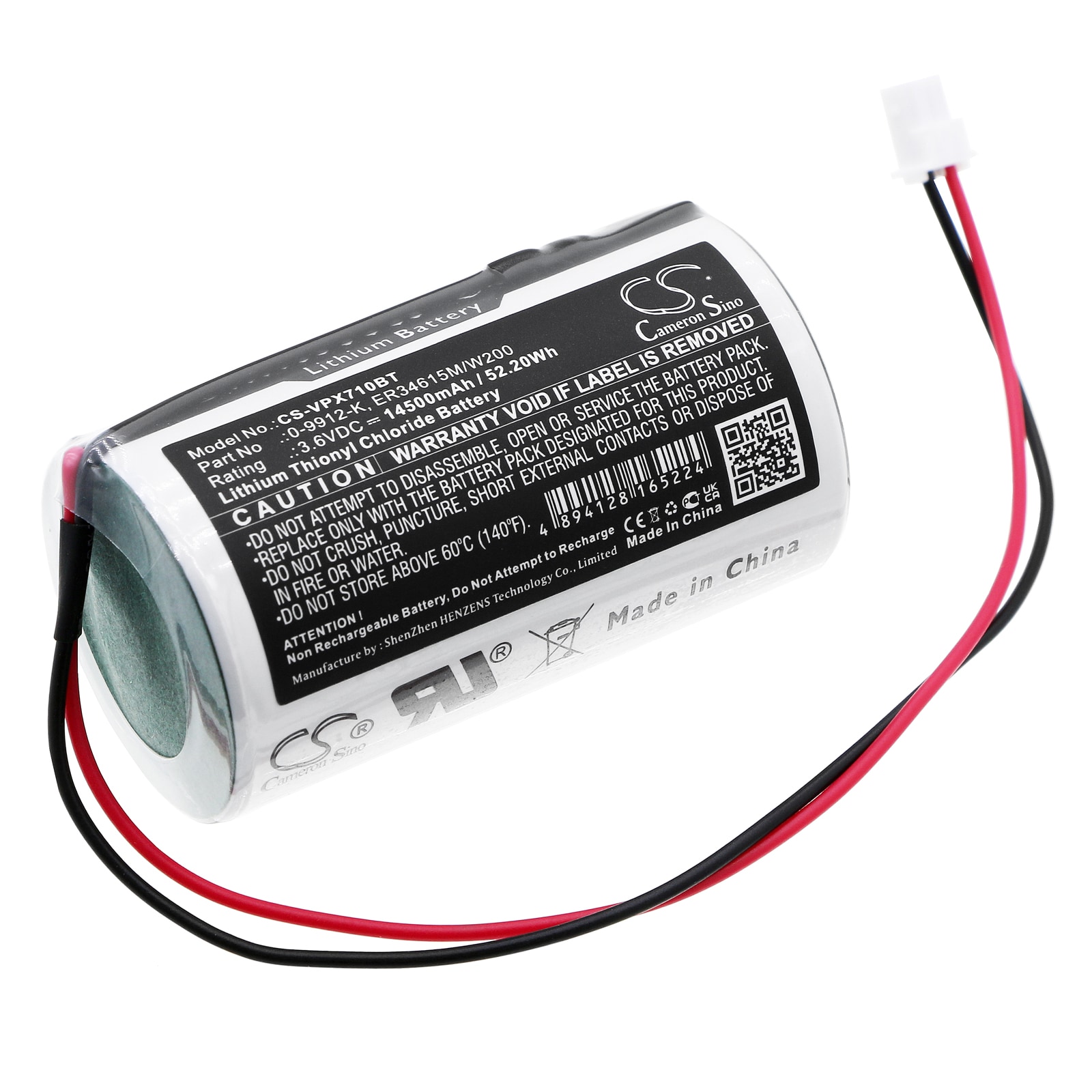 Batteri til alarmsystem til Visonic MC-S710, MC-S720, MCS-730 osv.