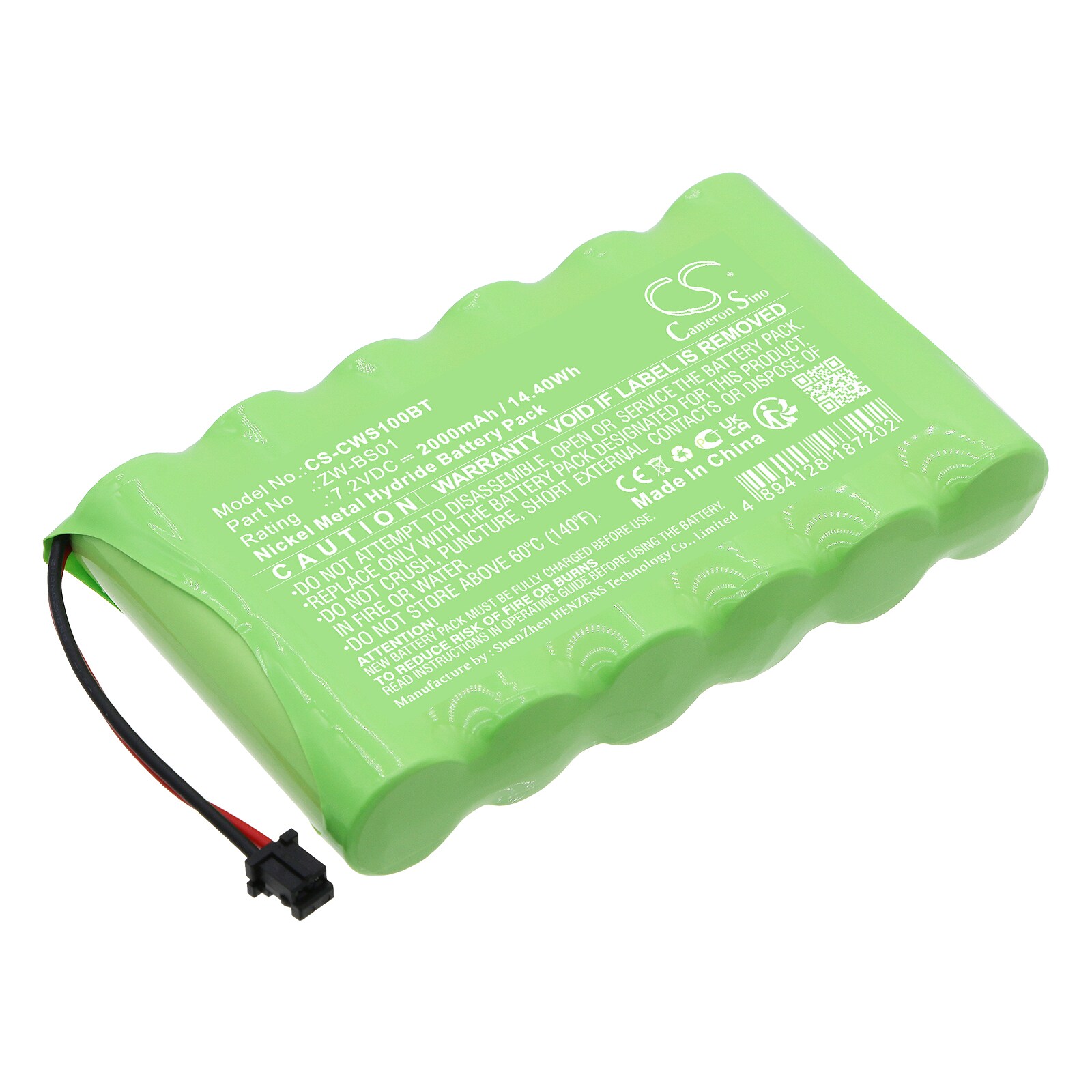 Batteri til alarmsystem til CaddX ZeroWire-kontrolpanel, ZW-6404-NL
