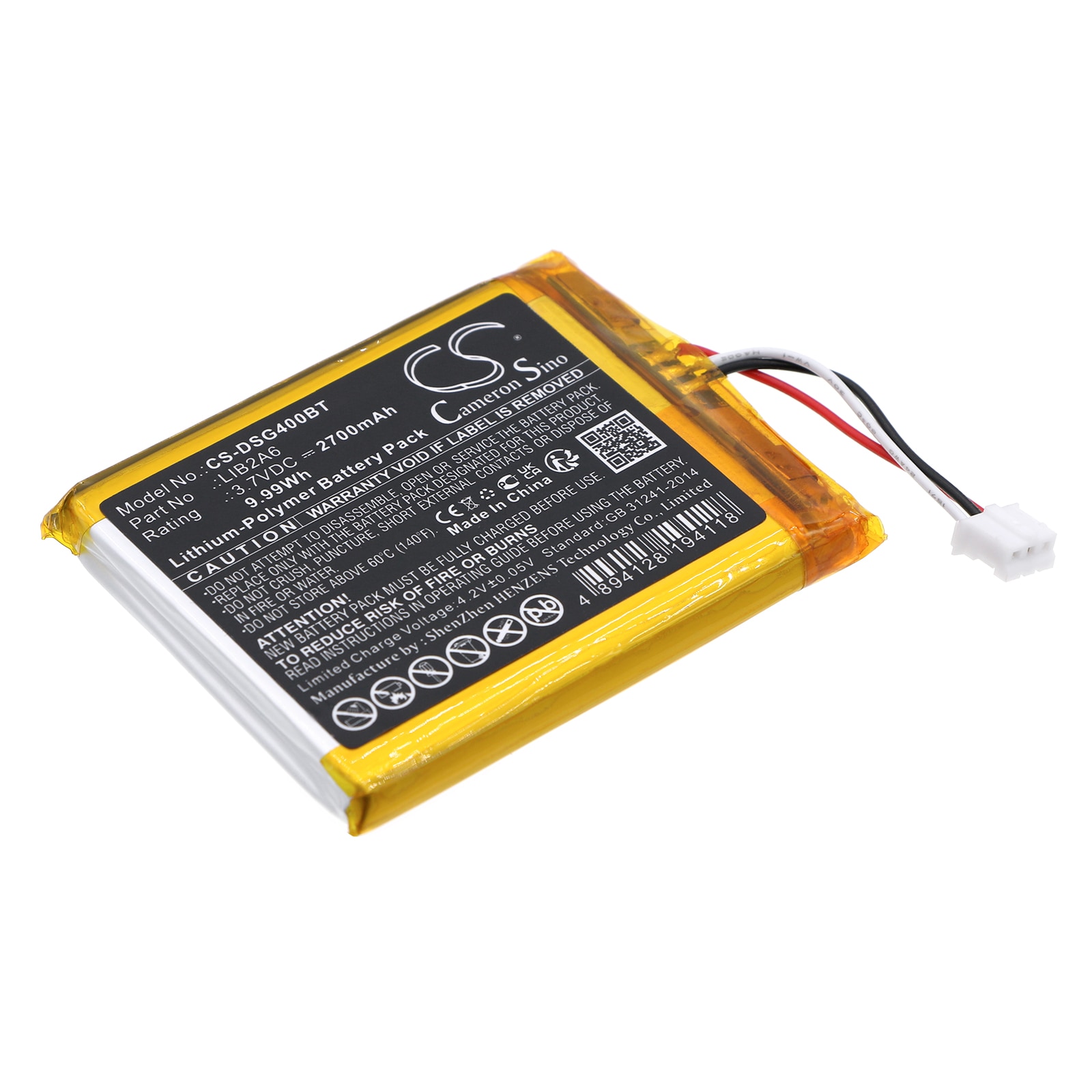 Batteri til alarmsystem til Visonic BGS-220, B3G-220, sender VLE-320