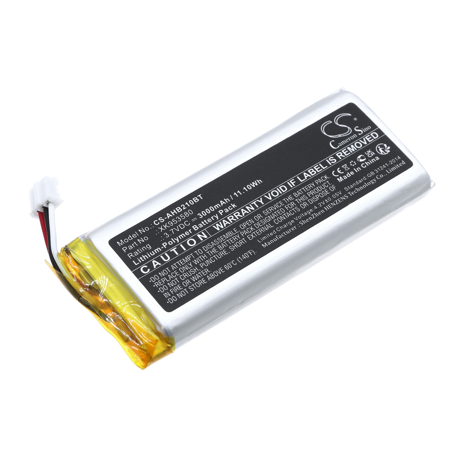 Batteri til alarmsystem til Ajax Hub 2 4G Backup-batteri, Hub 2 Plus Backup-batteri og andre.