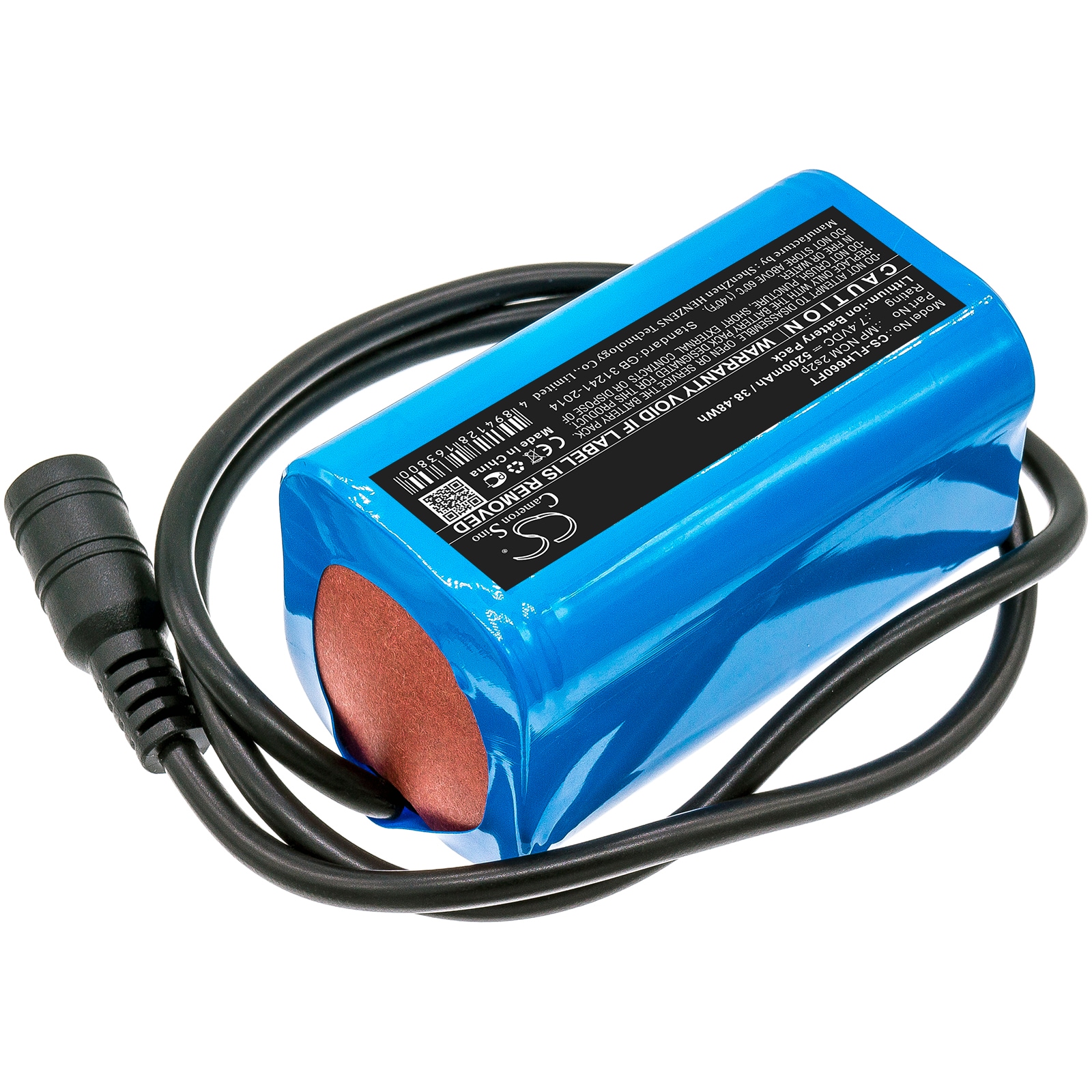 Batteri til lommelygte til SQUARE LED-lygte / LED-lygtebatteri / Genopladeligt reservebatteri