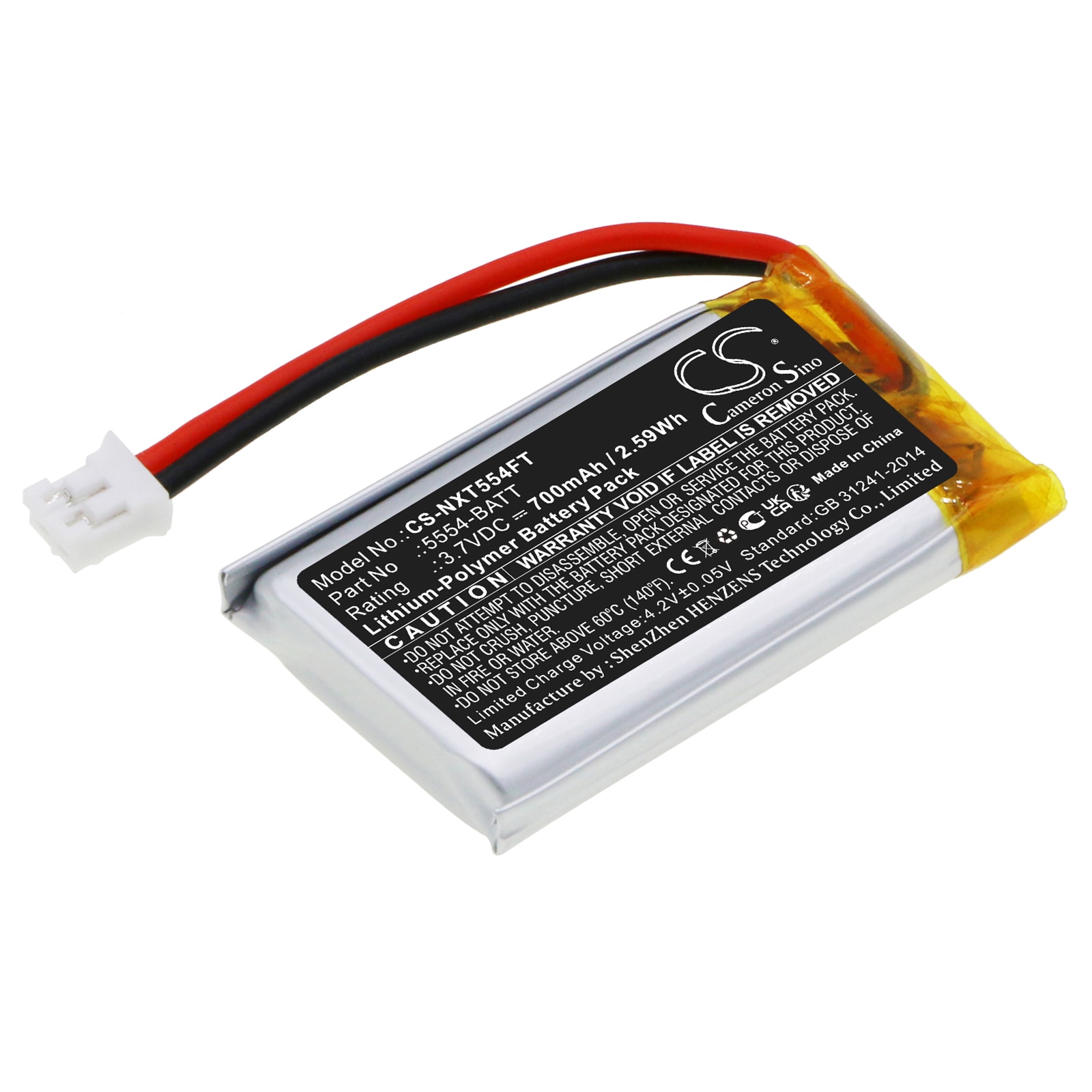Batteri til lommelygte til Nightstick XPR-5554G pandelampe