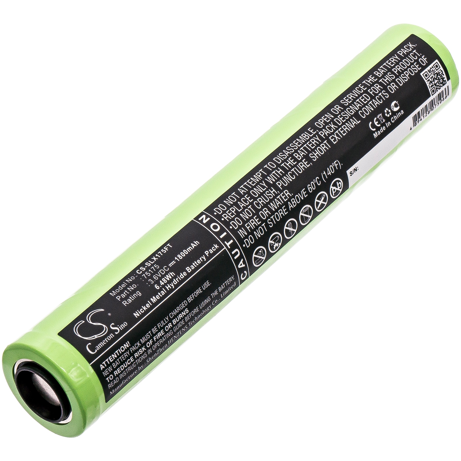 Batteri til lommelygte til Peli M9, Black Knight M9, 7059 osv.
