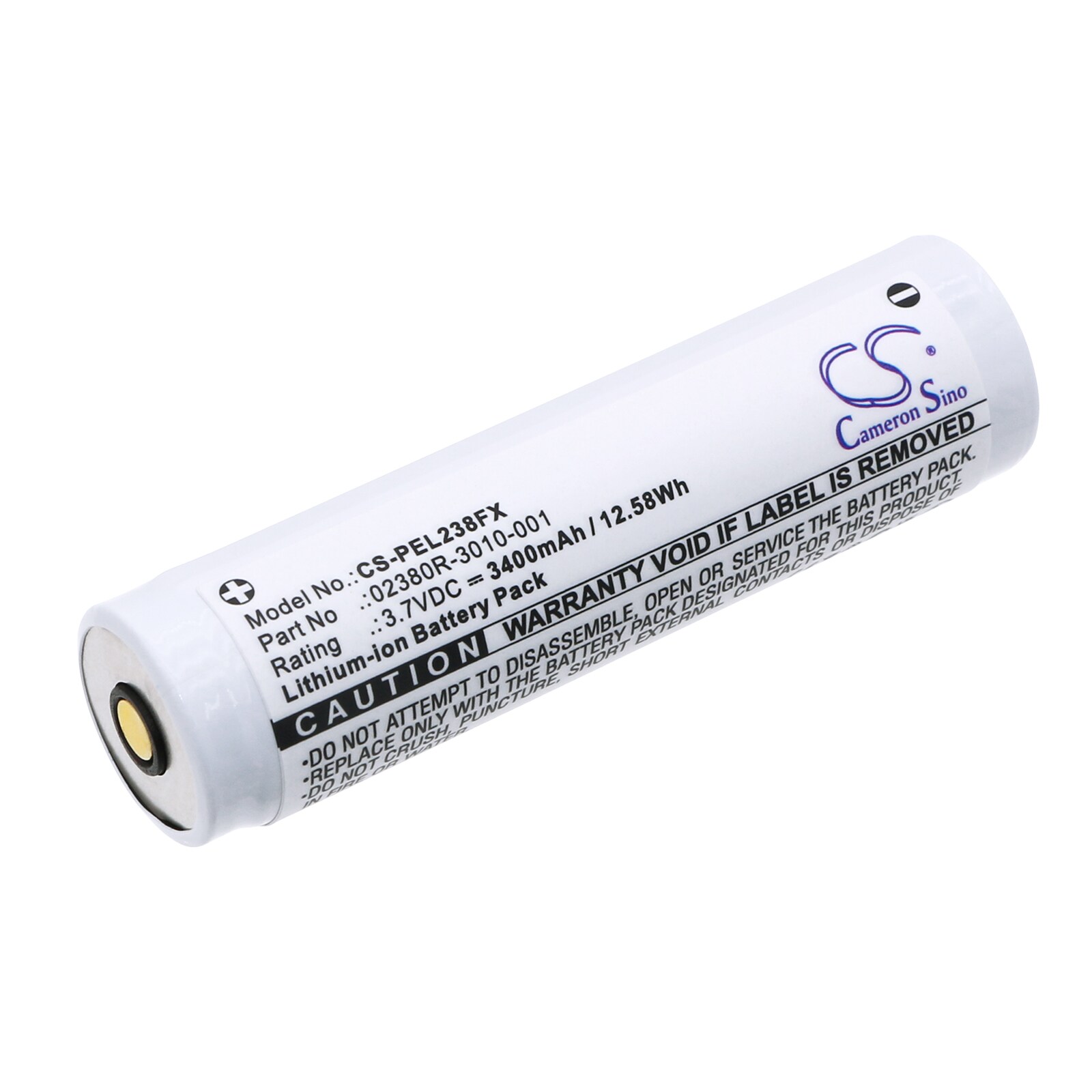 Batteri til lommelygte til Pelican 7610 Tactical Flashlight, 5050R Flashlight osv.