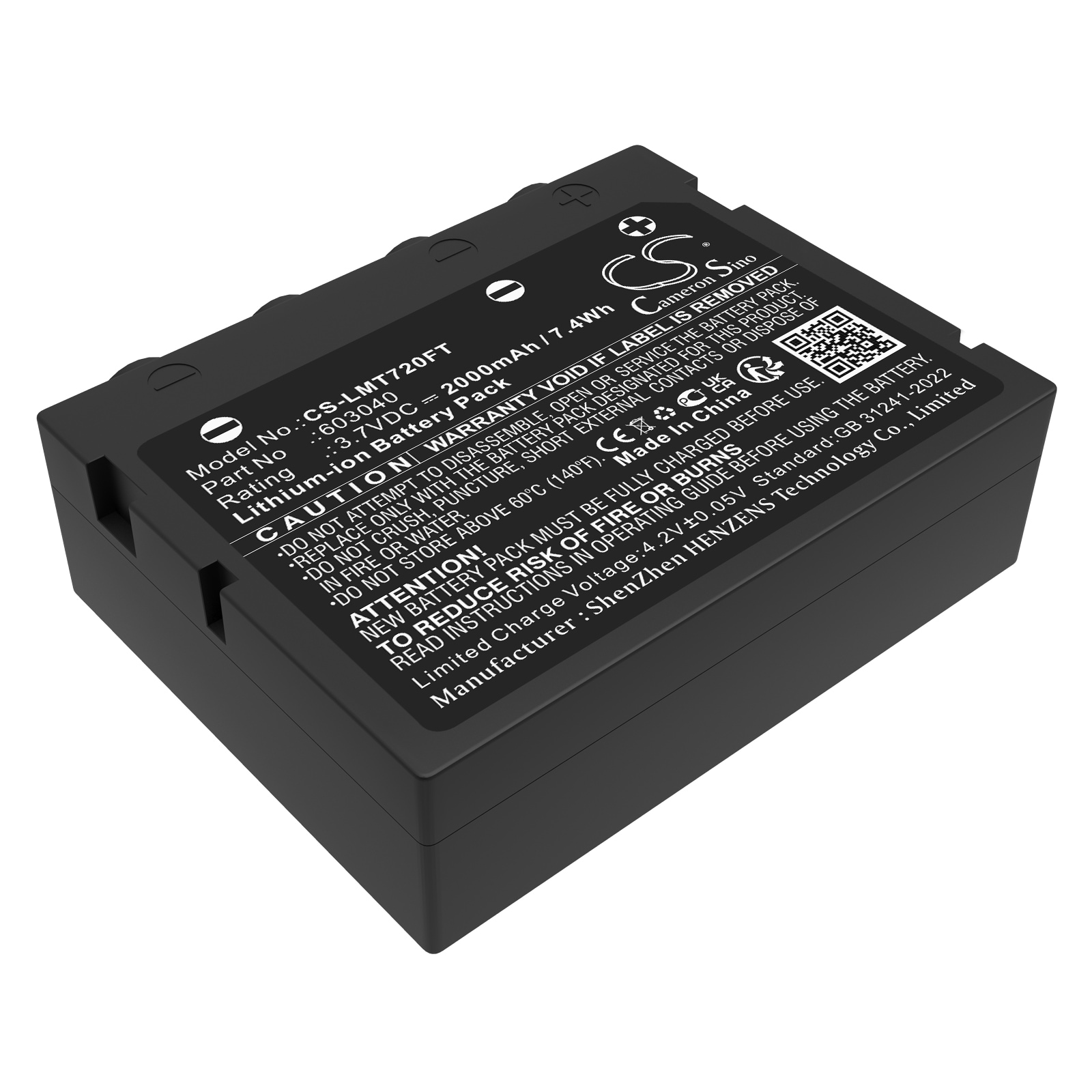 Batteri til lommelygte til Ledlenser H7 SE, H7R, H7R CR osv.