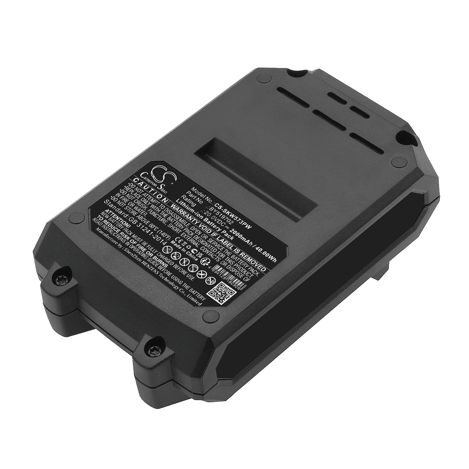 Batteri til elværktøj til Skil 20V 0,6cm Hex batteridrevet slagskruetrækker, ID572701 og andre.