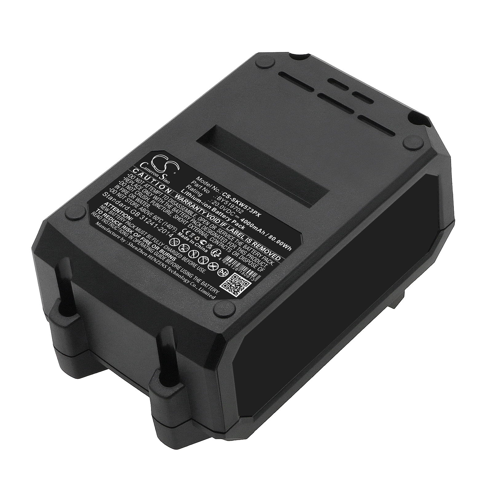 Batteri til elværktøj til Skil 20V 0,6cm Hex batteridrevet slagskruetrækker, ID572701 og andre.