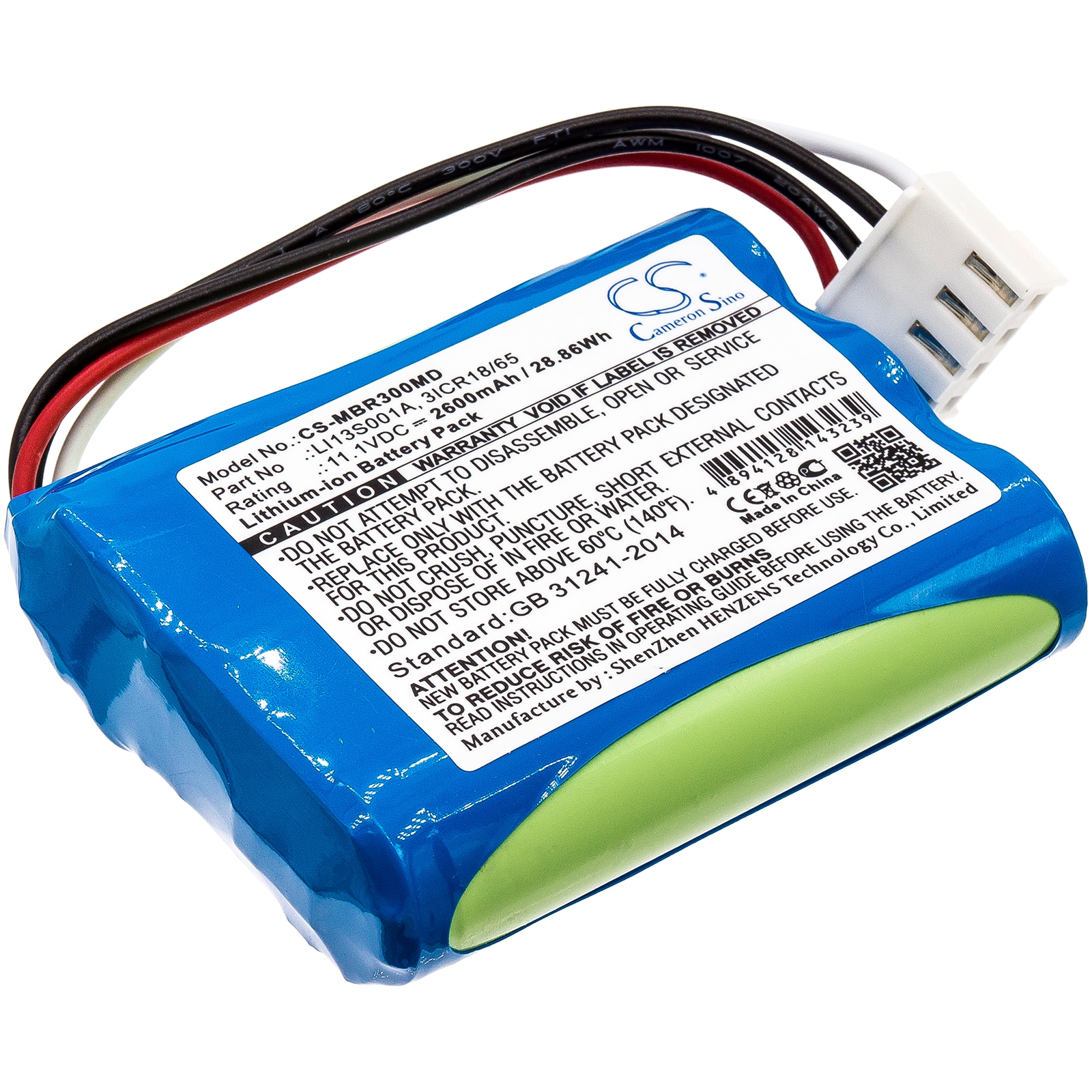 Batteri til medicinsk brug til Mindray BeneHeart R3, BeneHeart R3A, uMEC10 og andre.