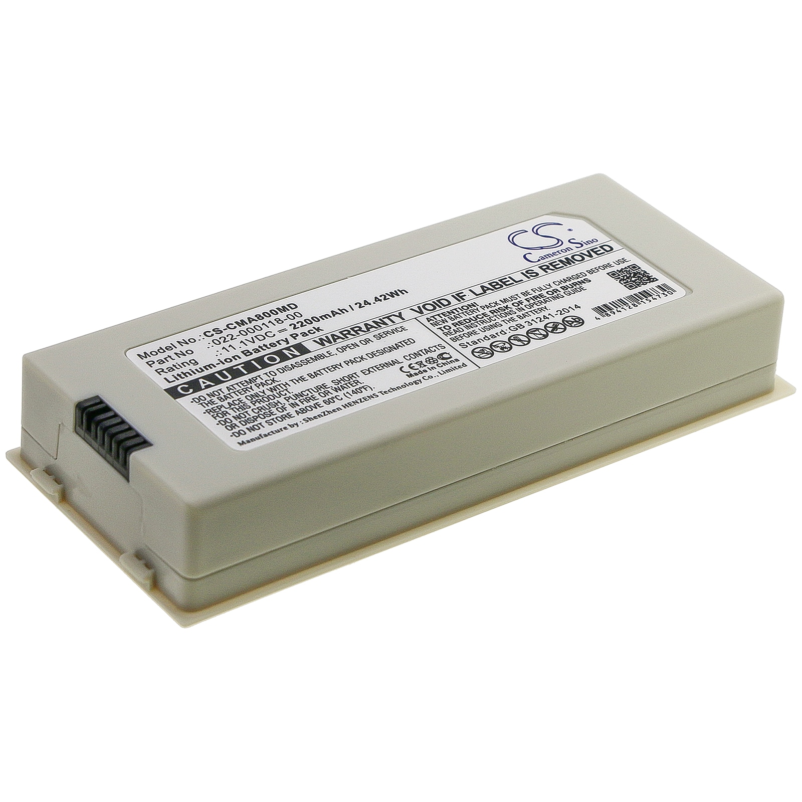 Batteri til medicinsk udstyr til COMEN NC8A, NC10, NC10A osv.