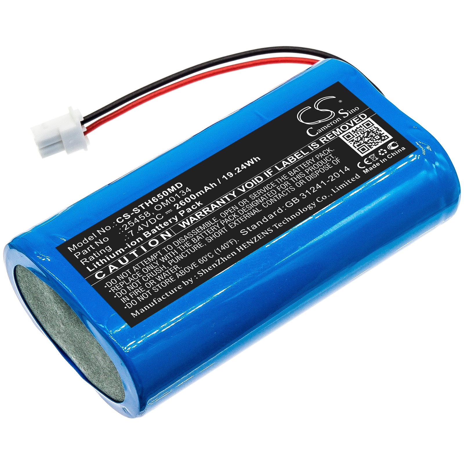 Batteri til medicinsk brug til SurgiTel Eclipse EHL65, EHL-65, Odyssey Analogue