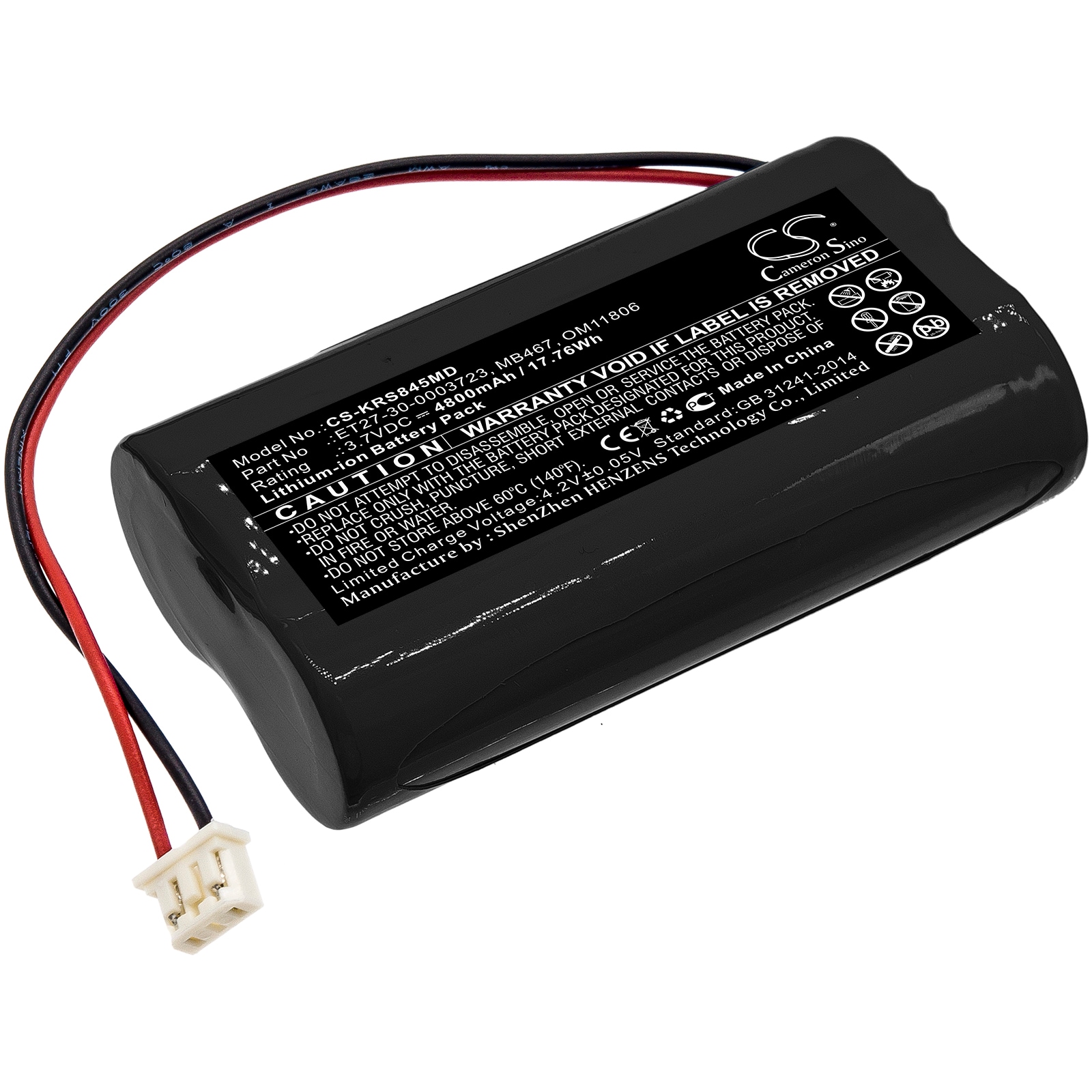 Batteri til medicinsk udstyr til KARL STORZ C-MAC-8401ZX, 8402 Zx og andre