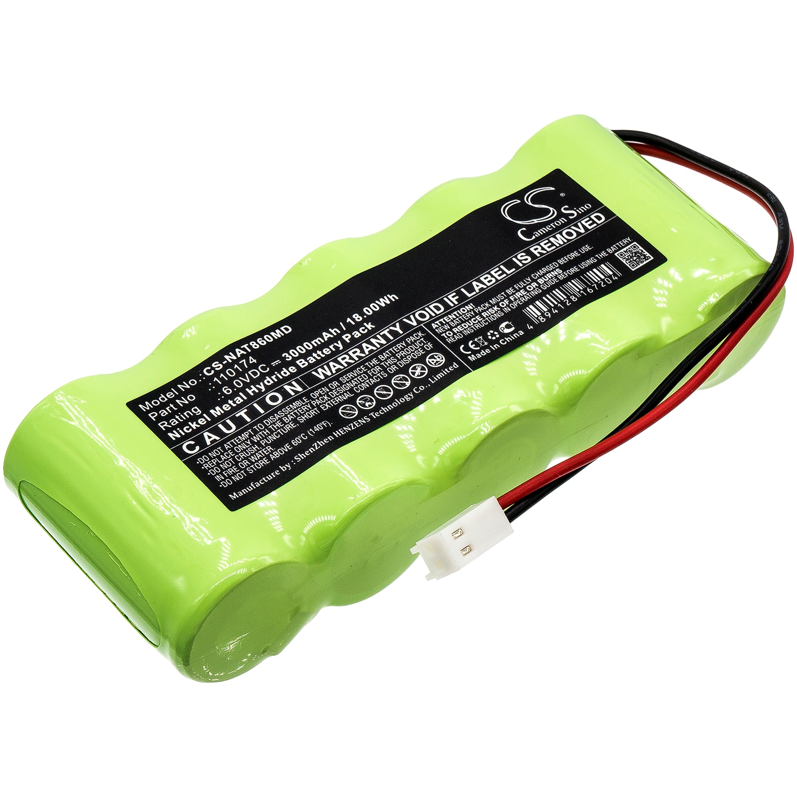Batteri til medicinsk brug til NONIN Pulsoximter 8600, Pulsoximter 8604, Pulsoximter 8700 og andre.