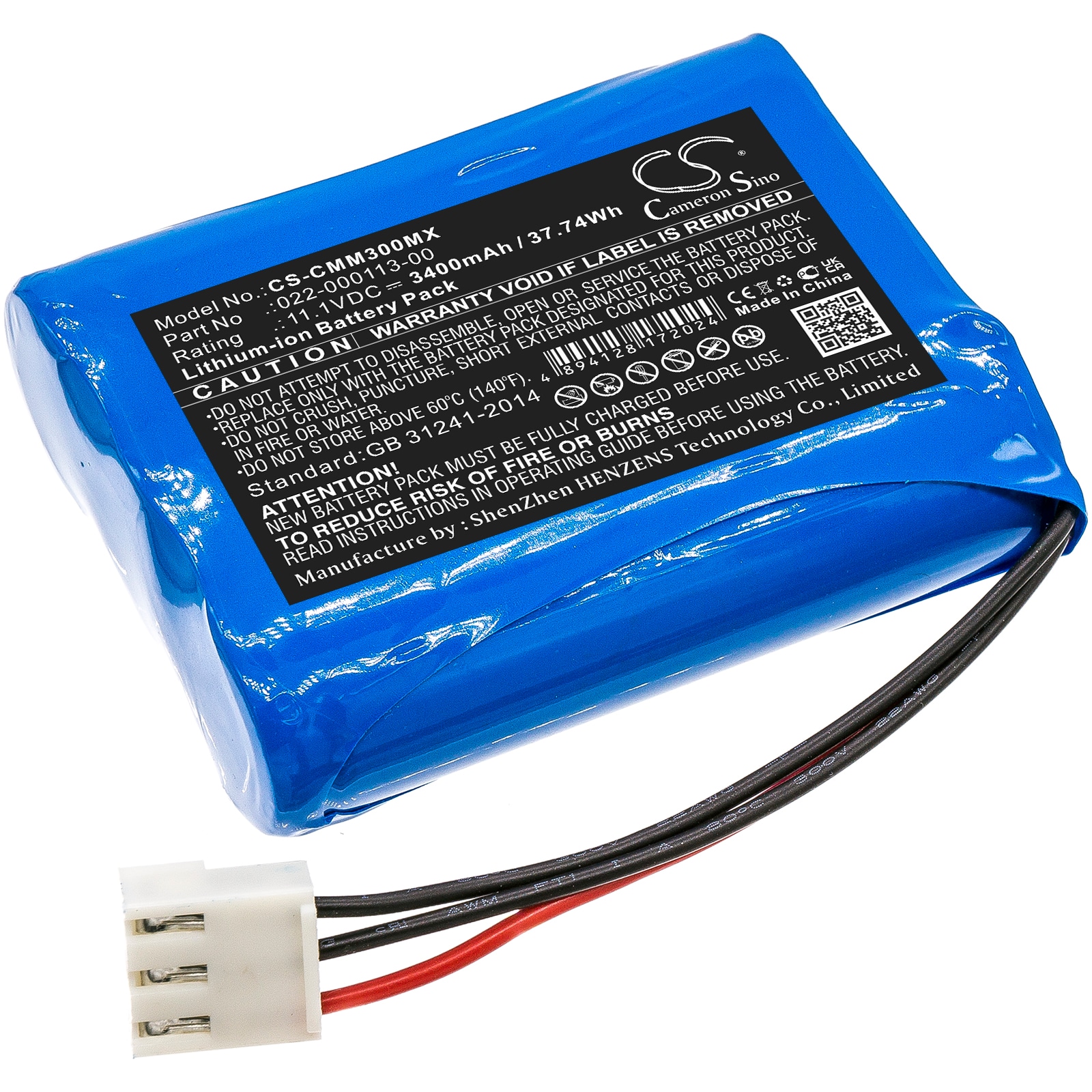 Batteri til medicinsk udstyr til COMEN CM300, M200a, M200