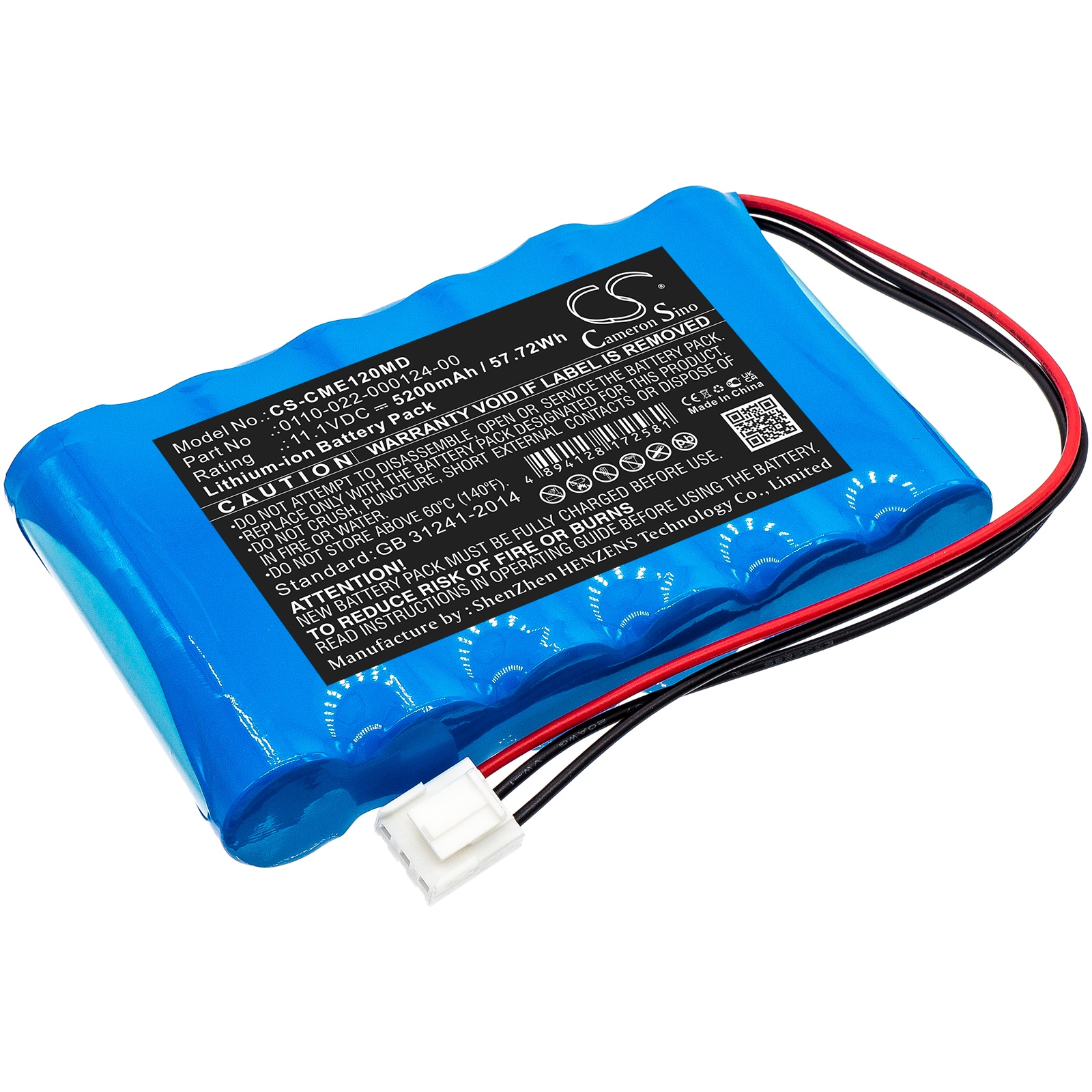 Batteri til medicinsk udstyr til COMEN CM-1200A ECG