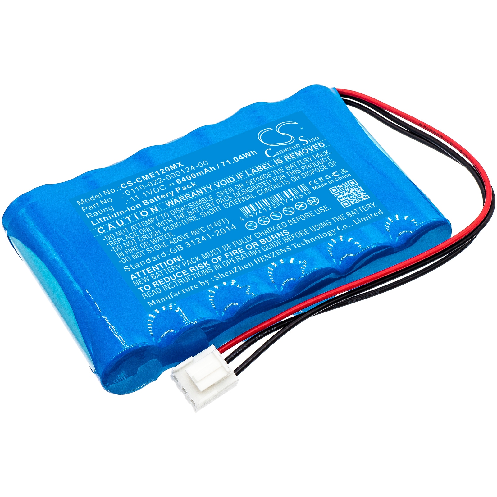 Batteri til medicinsk udstyr til COMEN CM-1200A ECG