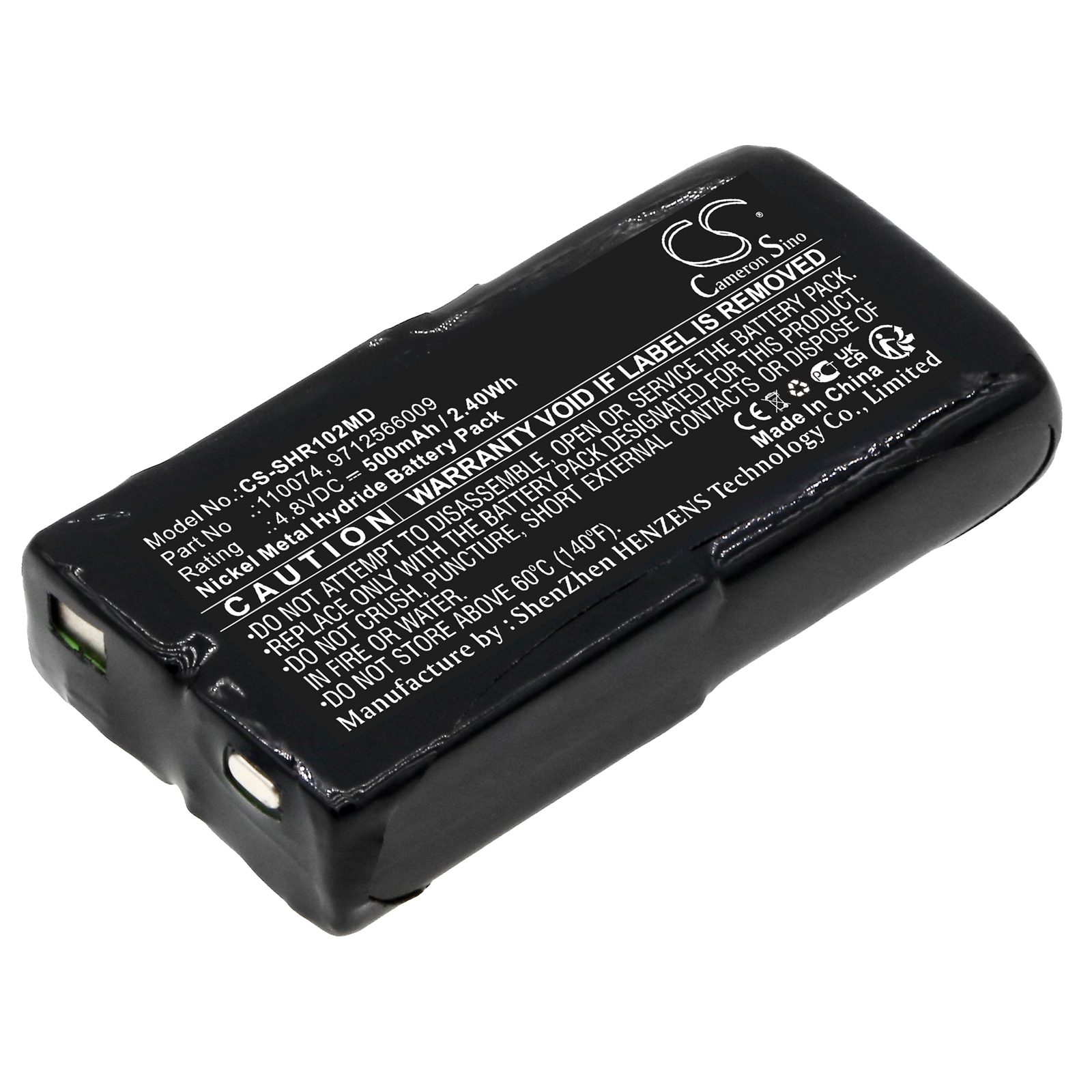 Batteri til medicinsk brug til Schiller BR-102, Blutdruckmessgerat BR102, Voir ODAM og andre.