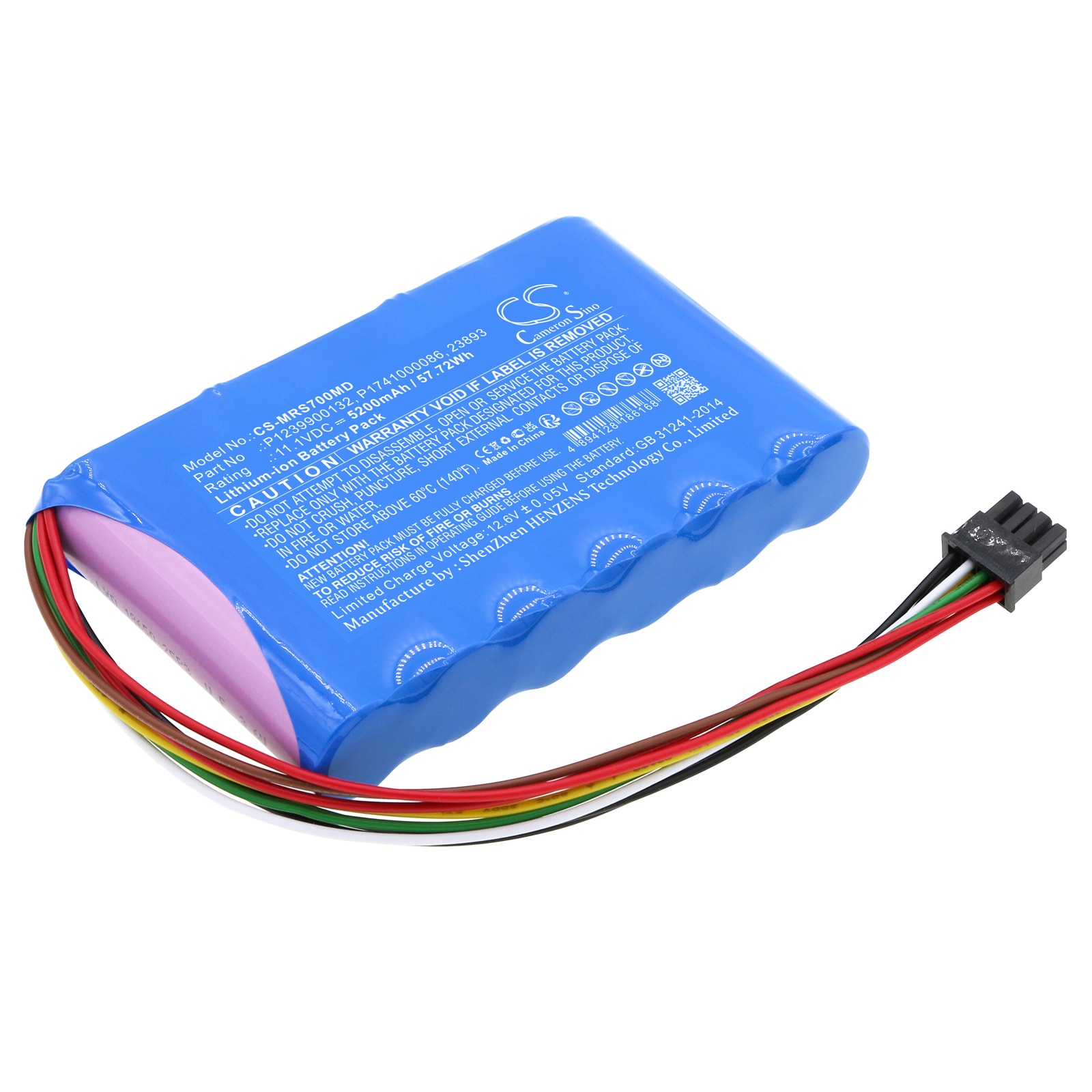 Batteri til medicinsk udstyr til Masimo 23893, RDS7, Root Monitoring Platform