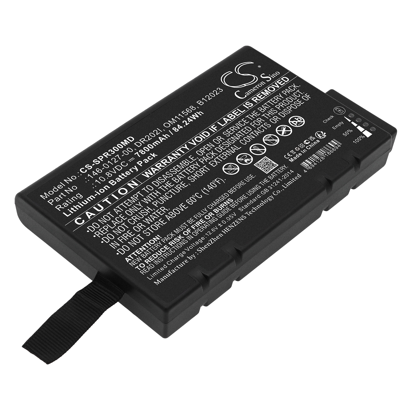 Medicinsk batteri til Spacelabs mCare300, mCare300D, ELS5