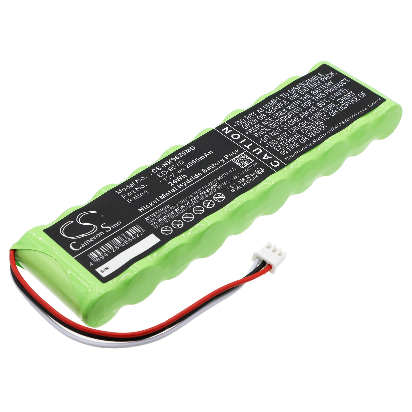 Batteri til medicinsk brug til Nihon Kohden ECG-9620, ECG-9620P, SB-901D og andre.