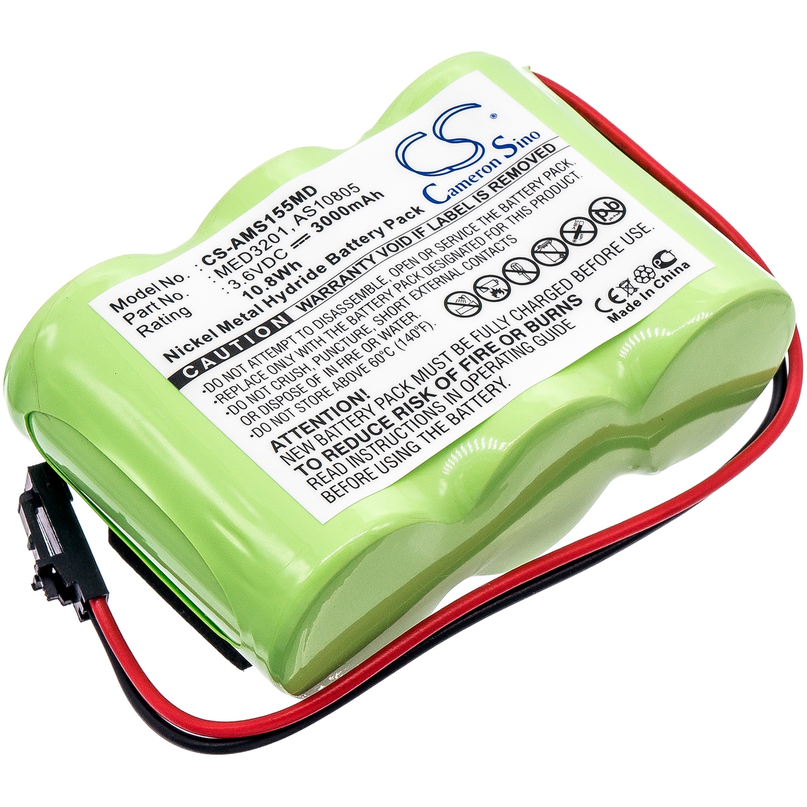Batteri til medicinsk brug til Welch-Allyn WA49020-EF, WA49020-EF-M, WA49020 og andre.