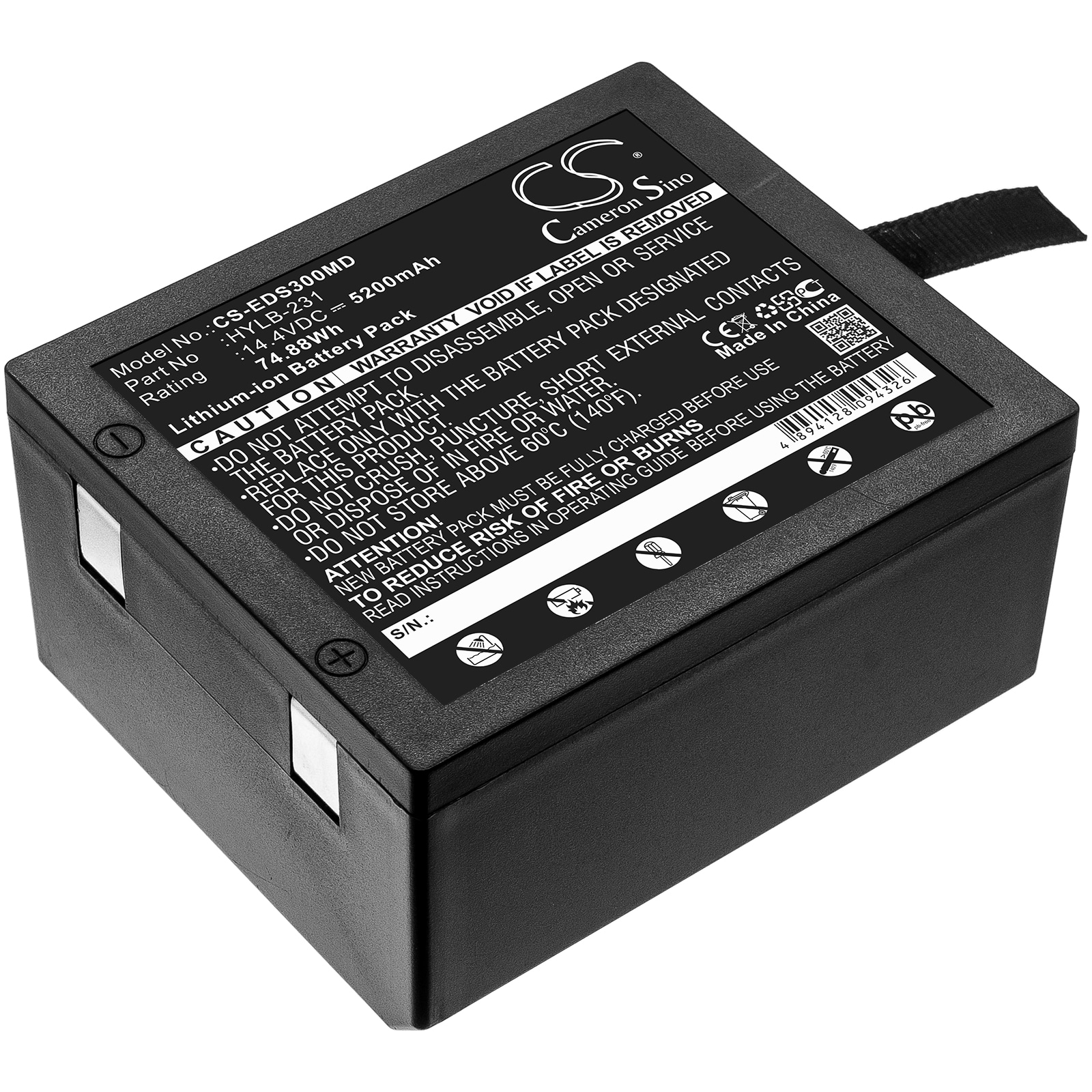Batteri til medicinsk udstyr til EDAN SE-3, SE3