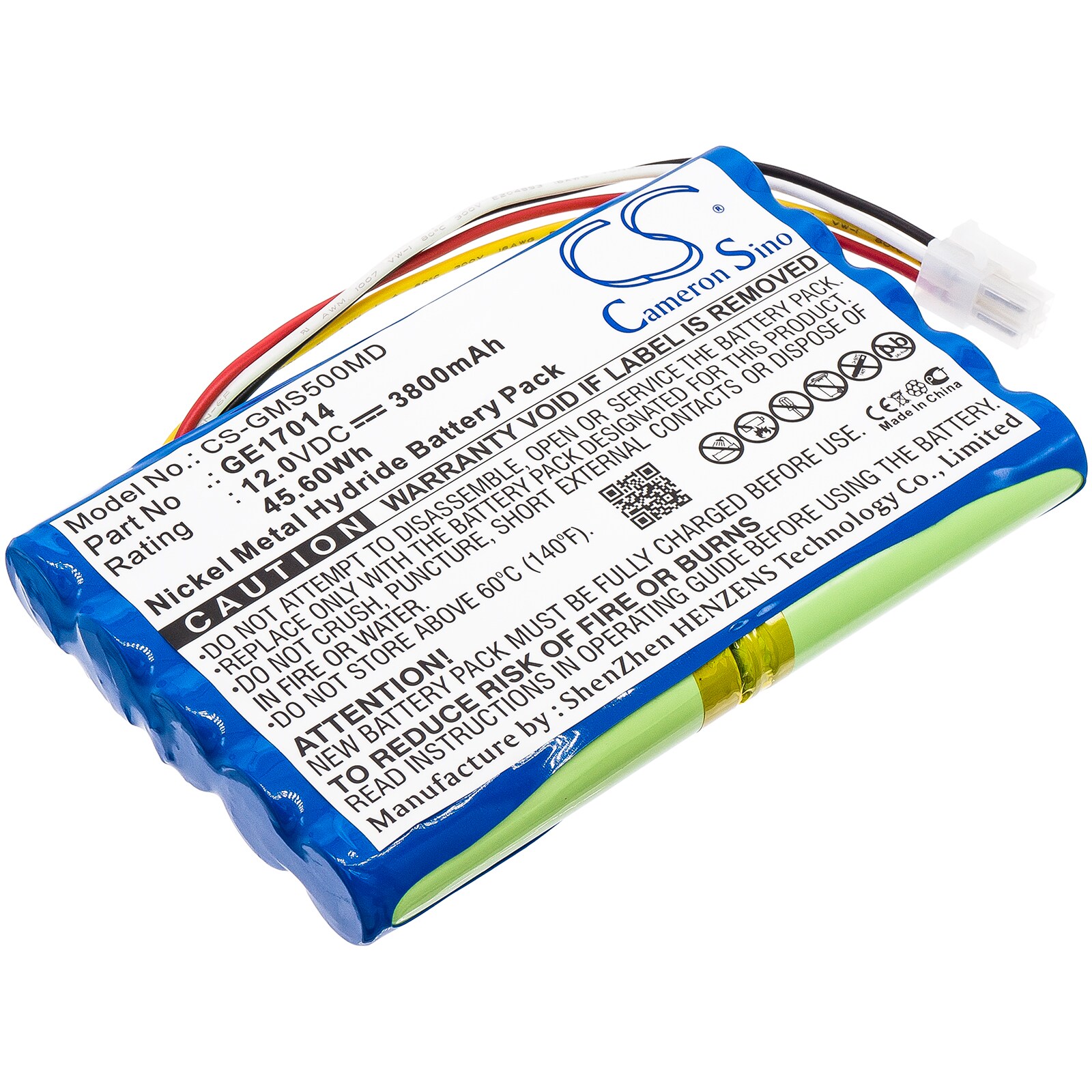 Batteri til medicinsk til Datex Ohmeda S/5 patientmonitor