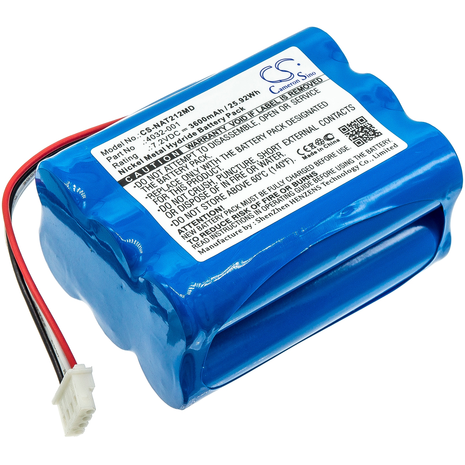 Batteri til medicinsk udstyr til NONIN Avant 2120 NIBP Monitor, Avant 9600 Pulse Oximeter osv.