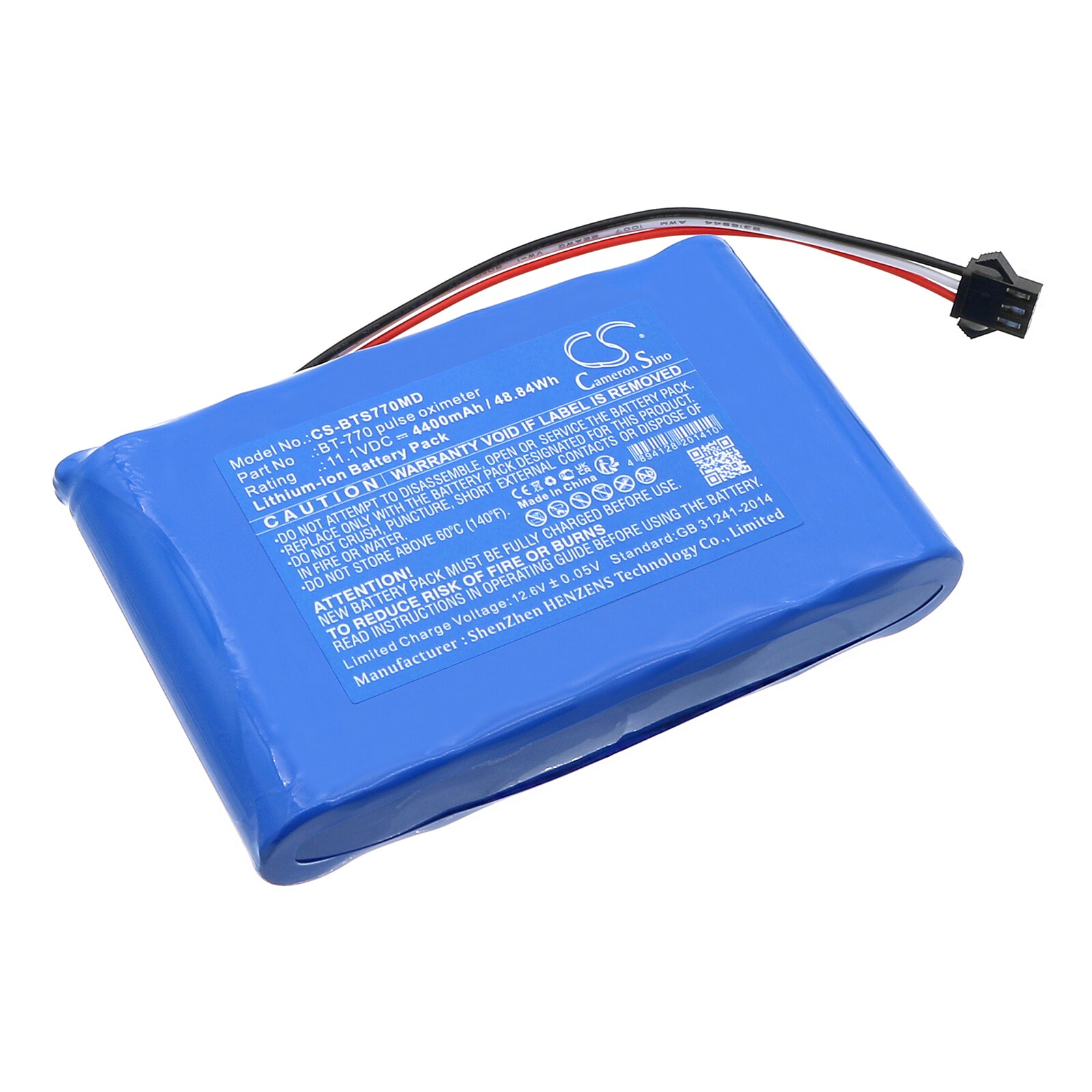 Batteri til Medical til Bistos BT-770 pulsoximeter, BT740 pulsoximeter osv.