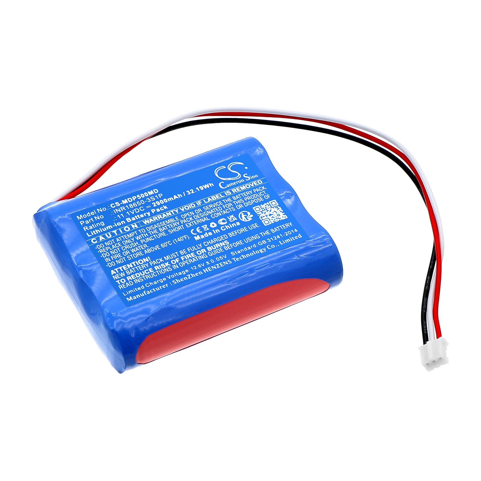 Batteri til medicinsk udstyr til Medcaptain HP-30 sprøjtepumpe, HP-30, SYS-50 osv.