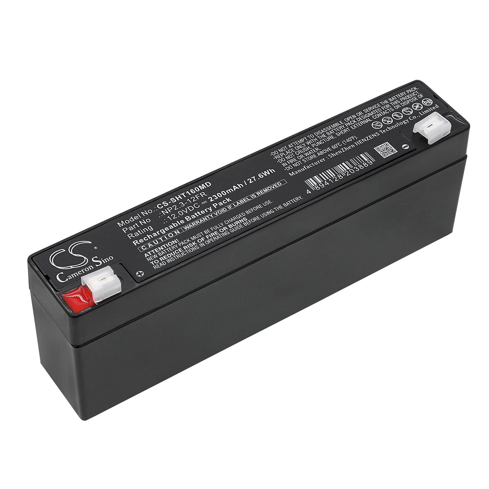 Batteri til medicinsk udstyr til BIO-TEK INSTRUMENTS RF303 Analyser, SPO2 Simulator