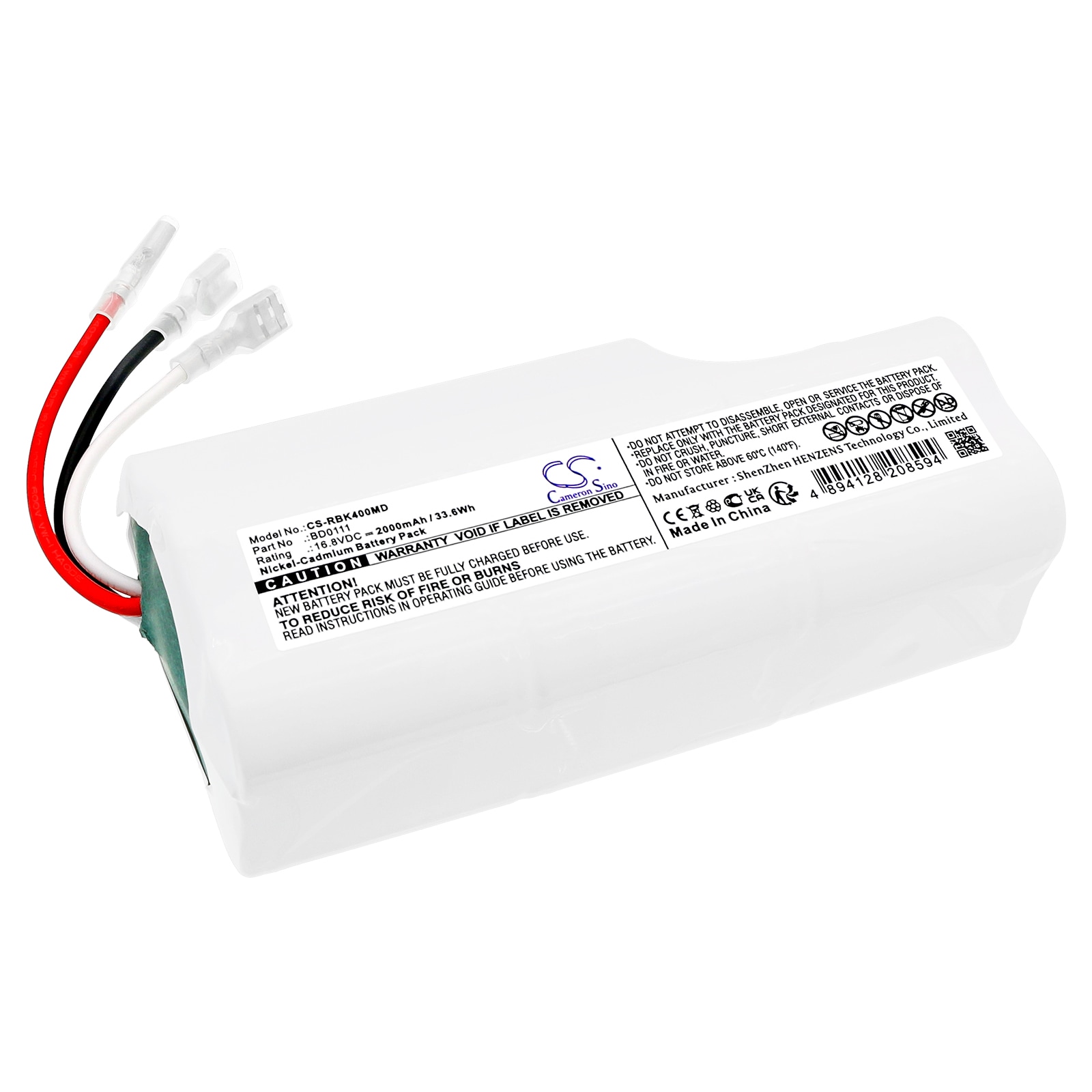 Batteri til medicinsk udstyr til Rauland-Borg R4KBK400, Responder Nurse Call R4000